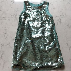 EUC H&M Green Sequin Party Dress Size 5-6yrs
